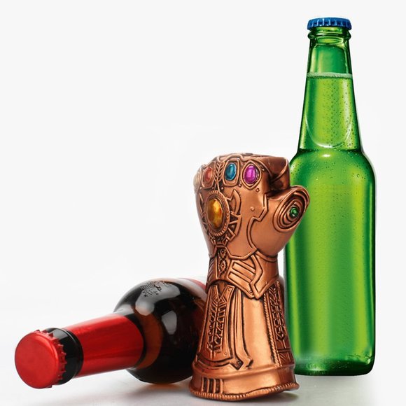 Famous Thanos Infinity Stones Gauntlet Beer Soda Pop Bottle Opener (Gold) - Picture 5 of 6